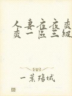 人妻夜夜爽天天爽一区三级
