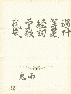 我曾经等过你这几歌词是什么歌名