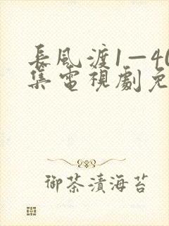 长风渡1—40集电视剧免费