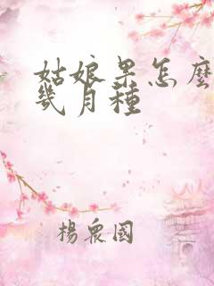 姑娘果怎么种植几月种