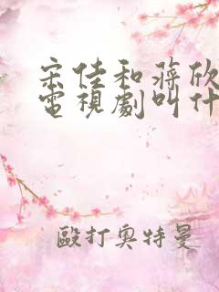 宋佳和蒋欣演的电视剧叫什么名字
