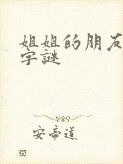 姐姐的朋友2中字谜