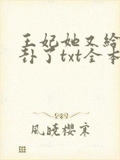 王妃她又给人算卦了txt全本下载