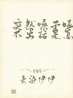 突然嗓子哑了说不出话是怎么回事