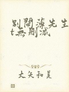 别闹薄先生txt无删减