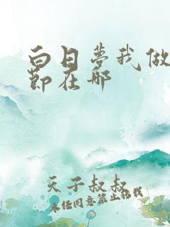白日梦我做的章节在哪
