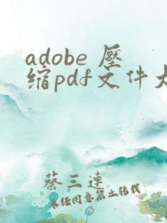 adobe 压缩pdf文件大小