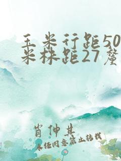 玉米行距50厘米株距27厘米每亩有多少株苗