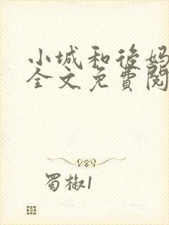 小城和后妈小说全文免费阅读