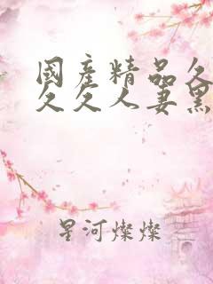 国产精品久久久久久人妻黑科