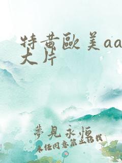 特黄欧美aaa大片
