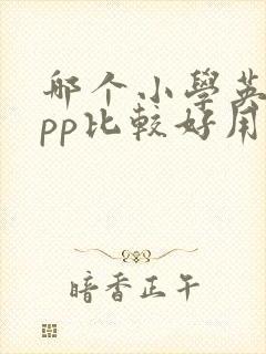 哪个小学英语app比较好用