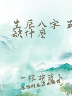 生辰八字 五行缺什么