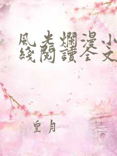 风光烂漫小说在线阅读全文无弹窗