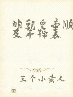 明朝皇帝顺序表及年号表