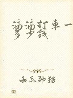 滴滴打车一个月多少钱