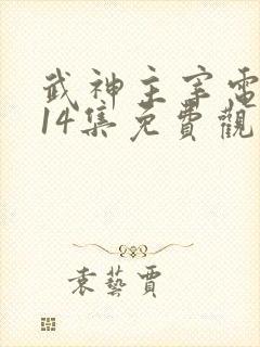 武神主宰电视剧14集免费观看