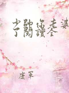 少帅你老婆又跑了阅读全
