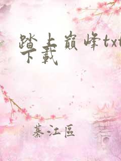 踏上巅峰txt下载