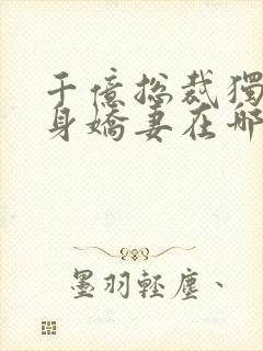 千亿总裁独宠替身娇妻在哪连载