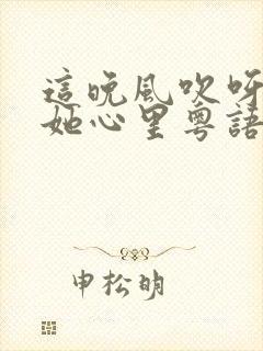这晚风吹呀吹入她心里粤语歌