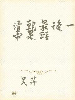 清朝最后一任皇帝是谁