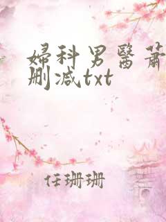 妇科男医萧九无删减txt