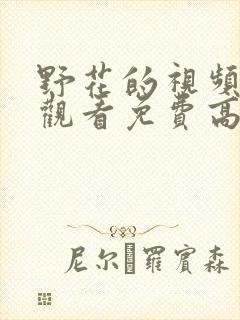 野花的视频在线观看免费高清