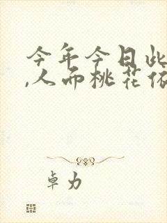 今年今日此门中,人面桃花依旧笑春风