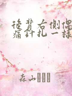 后背右侧偶尔刺痛针扎一样