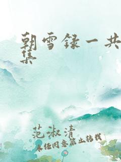 朝雪录一共多少集