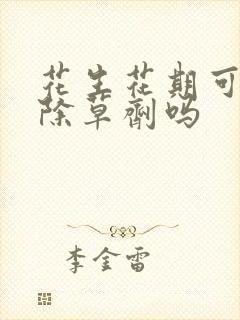 花生花期可以打除草剂吗