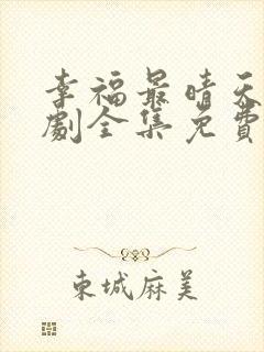 幸福最晴天电视剧全集免费