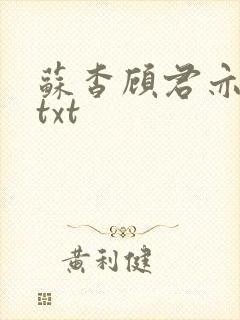 苏杳顾君亦小说txt