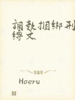 调教捆绑刑具束缚文