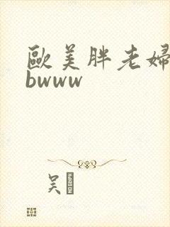 欧美胖老妇bbbwww