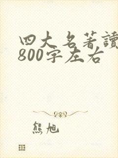 四大名著读后感800字左右