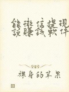 能微信提现的小说赚钱软件