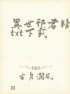 异世邪君精校版txt下载