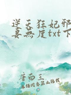 逆天狂妃邪王宠妻无度txt下载