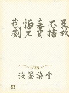 我怕来不及电视剧免费播放全集