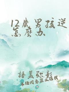 12岁男孩逆反怎么办