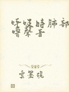 呼吸时肺部有呼噜声音