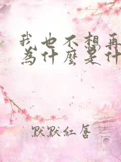 我也不想再问你为什么是什么歌名
