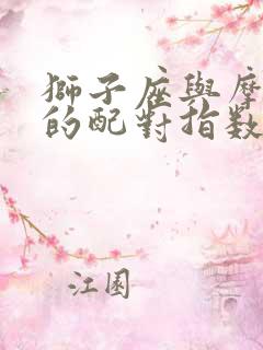 狮子座与摩羯座的配对指数