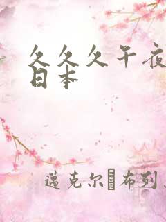 久久久午夜精品日本