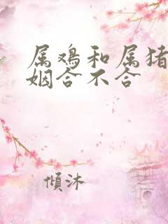 属鸡和属猪的婚姻合不合