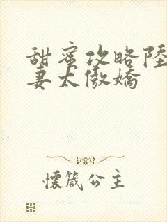 甜蜜攻略陆总前妻太傲娇