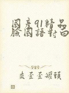 国产91精品露脸国语对白