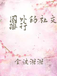 国外的社交软件排行